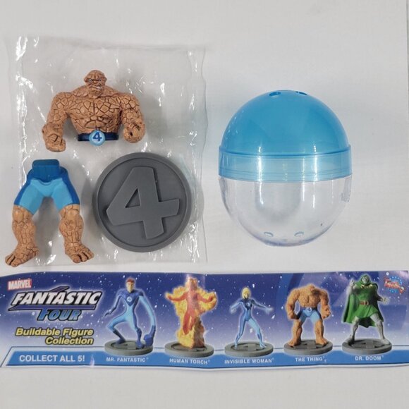 Marvel Comic Fantastic Four Buildable Figure Complete Set Collection Tomy 2005 - Picture 14 of 14